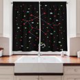 thumbnail image 2 of Ambesonne Astrology Kitchen Curtains, Gemini Constellation Art, 55"x45", Dark Pink Yellow Green, 2 of 3