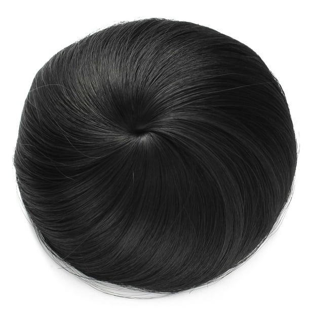 Synthetic Fiber Hair Extension Chignon Donut Bun Wig Hairpiece (1B