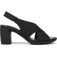 thumbnail image 2 of Naturalizer Womens Treasure Slingback Block Heel Sandal Black Suede 9.5M, 2 of 5