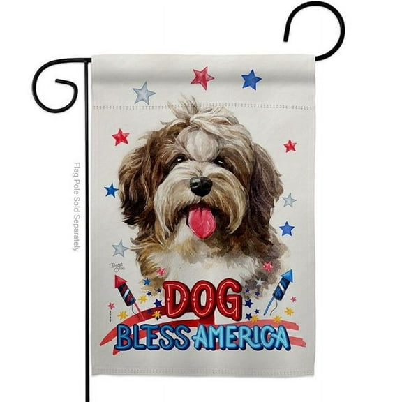 Breeze Decor G120203-BO Patriotic Havanese Cuban Animals Dog 13 x 18.5 in. Double-Sided Decorative Vertical Garden Flags for House Decoration Banner Yard Gift