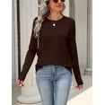 thumbnail image 3 of Zeagoo Womens Wool Blend Sweater Crewneck Long Sleeve Tops Fashion Clothing, 3 of 6