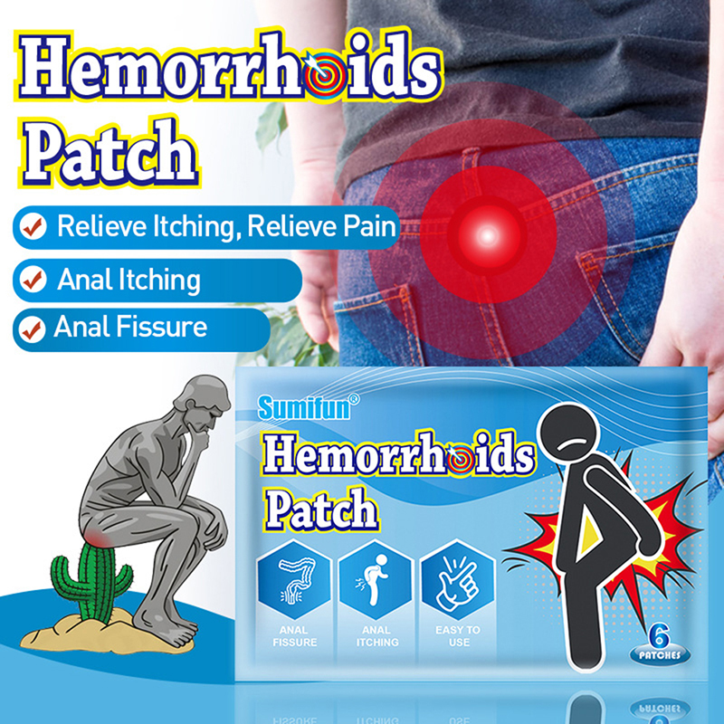 6pcs Hemorrhoids Patch External Hemorrhoid Removal Ointment Plaster