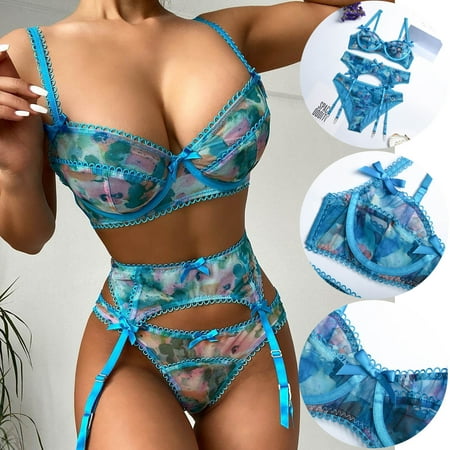 

Medcursor Sexy Lingerie Steel Lace Pajamas Lace Embroidery Underwear Sleepwear Floral Fashion Garter Ring