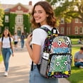 thumbnail image 3 of COEQINE Transparent Clear Backpack for Girls Boys See Through Bag PVC & Polyester Backpack for School Heavy Duty Daypack with Multi-Pocket for Sporting Events, Football Soccer Star Splatter, 3 of 7