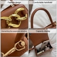 thumbnail image 3 of Bolso de un solo hombro, bolso clásico de piel sintética, bolso de mano, adecuado para citas de mujeres, viajes diarios, negro, 3 of 5