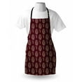 thumbnail image 4 of Maroon Apron, Rhythmic Paisley Design Antique Damask Style Leaves Like Motifs Illustration, Unisex Kitchen Bib with Adjustable Neck for Cooking Gardening, Adult Size, Maroon Pale Sepia, by Ambesonne, 4 of 4