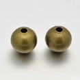 thumbnail image 2 of Brass Beads Seamless Round Beads Nickel Free Antique Bronze 8mm Hole: 2mm, 2 of 2