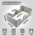 thumbnail image 4 of Spanspace Toddler Bed, Toddler Floor Bed – Low-to-Ground Design with Detachable Guard Rails, Soft Upholstered Transition Bed, Standard Crib Size for kids Ages 1–6 (Gray), 4 of 10