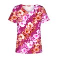 thumbnail image 4 of T-Shirts d'Été pour Femmes Grande Taille en Liquidation, Blouse Imprimée d'Été pour Femmes, T-Shirts Décontractés à Col en V à Manches Courtes, Hauts T-Shirt à Col en V pour Femmes en Liquidation, 4 of 5