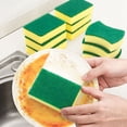 thumbnail image 4 of Esponjas de Matorral, esponja de la almohadilla de flagelo sin deformació de 2 lados para la limpieza, 4 of 7