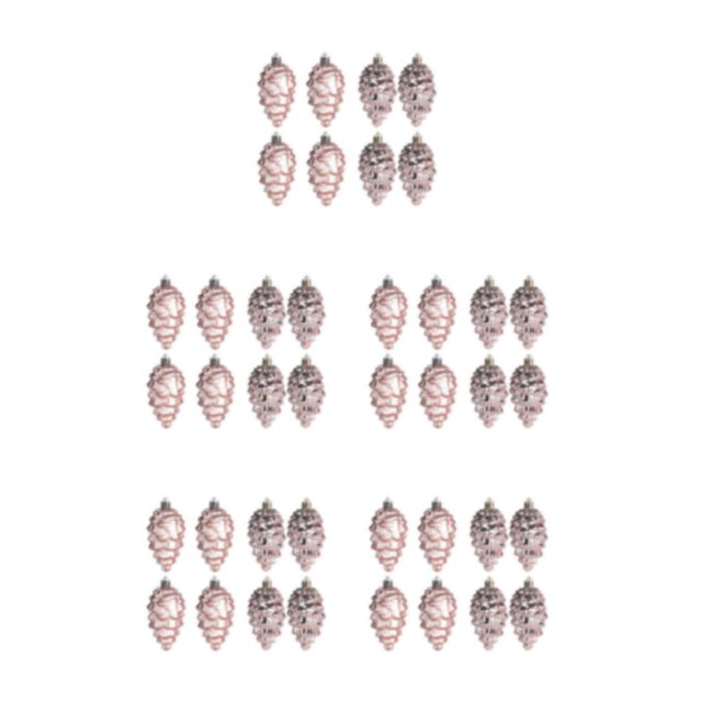 kurtrusly 8piece Christmas Decorations Exquisite Pine Cone Decorations For Magical Rose Gold 5Set