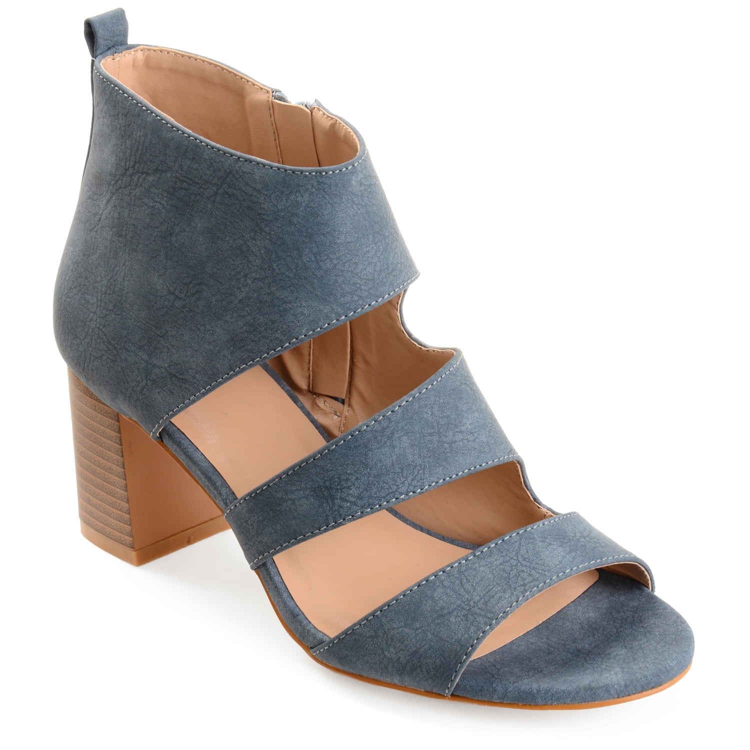 tied leather heeled sandals