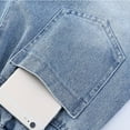 thumbnail image 4 of WEIGFI Child Pants Girls Summer Casual Denim Shorts With Bow Tie Belt High Waist Design Elastic And Comfortable Stretchable Breathable And Soft Fashionable And Trendy For Versatile Bottoms, 4 of 9
