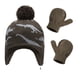 thumbnail image 2 of Sonducket Sombrero Guantes Kit Diseño de orejeras Manoplas de punto para niños con patrones de dinosaurios Animal Accesorios de invierno Regalo de Año Sombreros Gris verdoso L 4-5 ans Sonducket AP009413-09B, 2 of 6