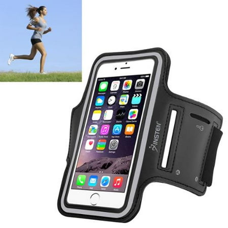 Insten Sports Running Jogging Gym Exercise Armband Case for iPhone 6 6S / Samsung Galaxy S7 S6 & Edge Phone (with key storage slot holder) (Best Running Accessories For Iphone 6)