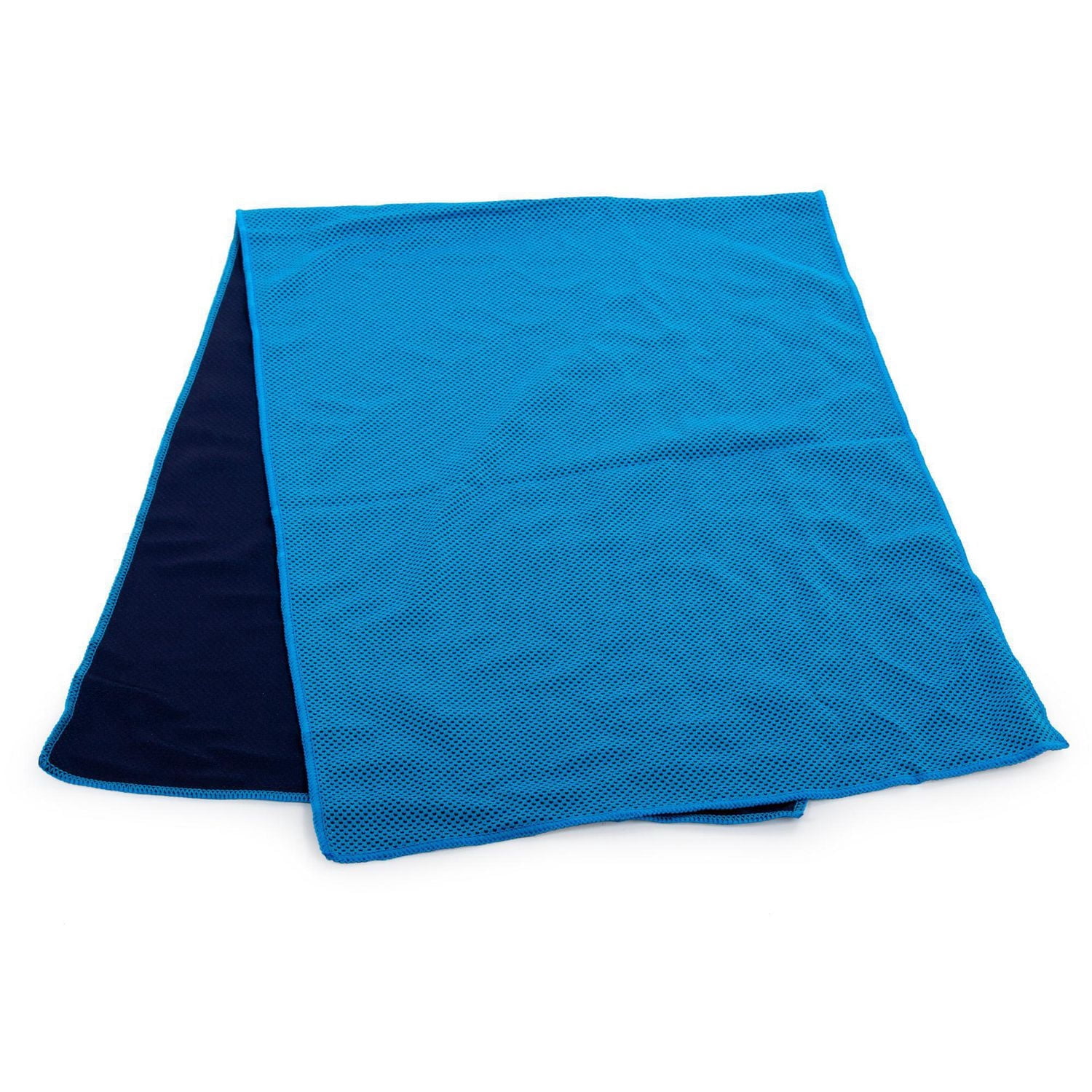 Ensemble de fitness avec Tapis de yoga antidérapant et serviette super rafraîchissante de Bodico, bleu