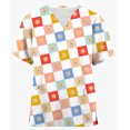 thumbnail image 3 of 2024 Blusas de uniforme médico para el día de Pascua para mujer, blusa con cuello en V de Disney Winnie the Pooh, camisetas de trabajo para enfermeras, blusa con bolsillos, 3 of 5
