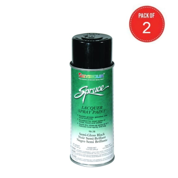 Seymour Of Sycamore Inc SEMI Gloss BLK LAQUER AER (Pack of 2)