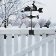 thumbnail image 3 of Miangastore Wind Vane Bunny Weathervane Ornament Retro Iron Weather Vane Wind Measuring Tool for Yard, 3 of 8