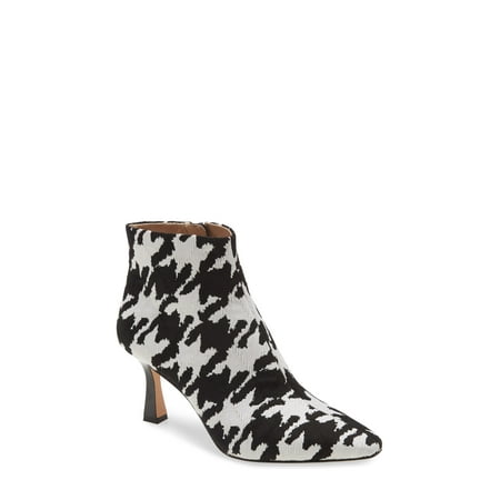 Louise et Cie LENCI Leather Pointed Toe Ankle Booties BLACK/WHITE (11, BLACK/WHITE)