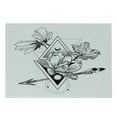 thumbnail image 1 of Alchemy Cutting Board, Mystic of Flowers Triangles and Boho Arrows with Modern Influences, Decorative Tempered Glass Cutting and Serving Board, in 3 Sizes, by Ambesonne, 1 of 2