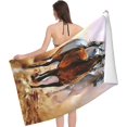 thumbnail image 3 of Yibo Soccer Ball Beach Towel Super Absorbent Lightweight Travel Towel for Swimmers, Sand Free Camping Towel, Water Sports,Yoga,Gym,Backpacking, 3 of 9