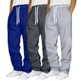 thumbnail image 2 of 3PCS GXWEA Mens Joggers With Pockets Elastic Pants For Men Men'S Casual Cargo Sweatpants Waist Drawstring Joggers Hiking Pants For Men With Pockets XL, 2 of 8