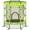 4.5FT-Green, variant on Mini Trampoline for Kids, 55'' Toddler Small Trampoline with Enclosure Net, Indoor Outdoor Toy for Boys Girls, with Ocean Balls, 6 Steel Supports, Blue