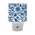 thumbnail image 6 of Yayeee LED Night Light for The Home Plug in With Light Sensors 2 Pack, Blue Floral Pattern, 6 of 6