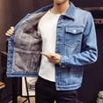 thumbnail image 5 of Abrigo vaquero para hombre, ligero, cálido, chaqueta vaquera para hombre, acolchado, hombros anchos con lana de oveja, precio económico, elegante, elástico, Y2k, bajo precio, 5 of 5