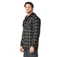 thumbnail image 3 of Dickies Men's Water Repellent Flannel Hooded Shirt Jacket | Quilted Lined Work Jacket with Fleece Hood & Hand Warmer Pockets, 3 of 3