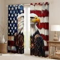 thumbnail image 2 of Feelyou Wildlife Eagle Boys Black Out Curtains, Vintage American Flag Curtains Pack of 2 (42x63 Each), Rustic Farmhouse Hunting Bedroom Curtains, Window Curtains Decor, 2 of 6