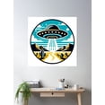 thumbnail image 2 of Ufo Road Desert Poster Wall Art, Modern Wall Decor For Living Room Bedroom, 16x24 UNFRAMED, 2 of 3