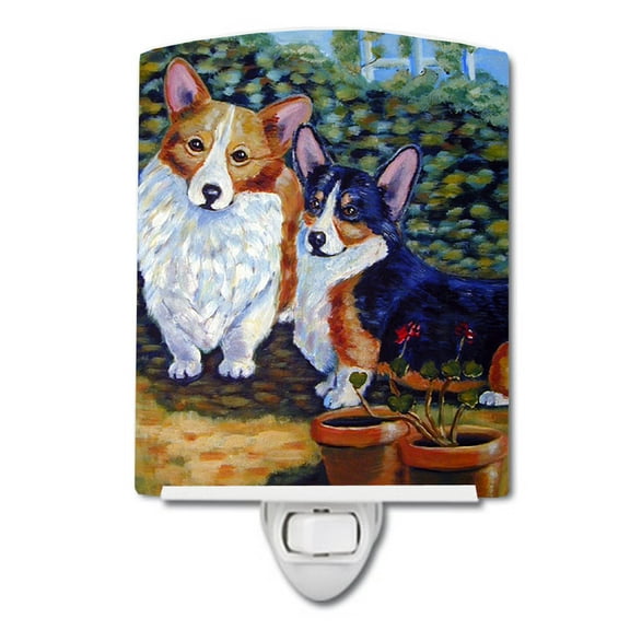 Cardigan and Pembroke Corgi Ceramic Night Light