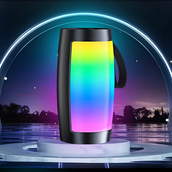 GJX Portable Bluetooth Speaker with LED Lights, Wireless Mini Stereo Pairing, Loud Sound Audio for Home, Camping, Parties, and Outdoor Travel