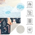 thumbnail image 3 of Yayeee Bath Rug for Bathroom Floor Non Slip Rectangle Fluffy Soft Absorbent Mat, 16"x24", Jolly Snowman, 3 of 7