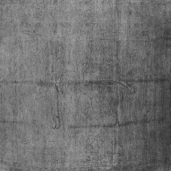Ahgly Company Indoor Square Oriental Gray Industrial Area Rugs, 8' Square