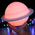 thumbnail image 4 of Lámpara de Saturno con impresión LED colorida, luz nocturna Saturno con soporte/control remoto, electrodomésticos inteligentes para el hogar., 4 of 7