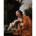 thumbnail image 2 of Simon Vouet 20x24 Black Ornate Framed Double Matted Museum Art Print Titled: Saint Mary Magdalen (C. 1630), 2 of 5