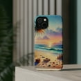 thumbnail image 4 of DistinctInk Tough Case for Apple iPhone 15 PLUS (6.7" Screen), Compatible with MagSafe Charging - "A Serene Sunset on an Empty Beach", 4 of 6