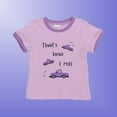 thumbnail image 3 of That's How I Roll - Baby Girl 2-Piece Clothing Set | Onesie Bodysuit or T-shirt with matching Sweatpants | Short Sleeve | Cotton | Baby Shower Gift | 0-36 months, 3 of 5