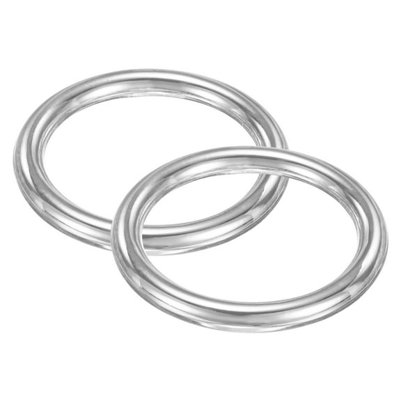 Uxcell 2-Pack Curtain Grommets, 1 1/2 Inch Inner Diameter Plastic Curtain Rings Clip Eyelet Rings Nanoscale Low Noise Roman Ring for Windows/Fabric, Home Drapes Grommets [Silver]