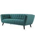 thumbnail image 2 of Modern Contemporary Urban Design Living Room Lounge Club Lobby Armchair and Sofa Set, Fabric, Aqua Blue, 2 of 5