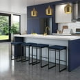 thumbnail image 4 of Amisco Easy 30 in. Bar Stool - Blue Polyurethane / Black Metal, 4 of 8