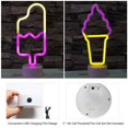thumbnail image 2 of Cute Design Night Light Beside Lamp 3 * AA Cell Operated USB Powered Portable for Home Decoration Deco Birthday Present Gift, 2 of 4