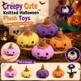 thumbnail image 6 of Mini Crochet Pumpkin Halloween Plush, Handmade Stuffed Animal Toy, Spooky Knit Jack-O-Lantern Decor, Halloween Gifts, 1.97 Inch, 6 of 6
