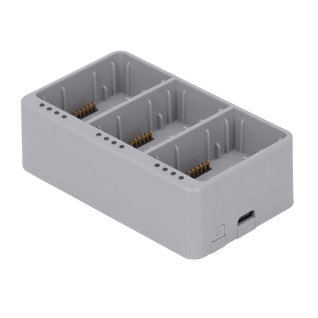 Hub de carga de batería 1 para 3 Cargador de batería portátil con indicador LED para batería de dron DJI Mini 3 Pro Gris