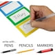 thumbnail image 4 of Etiquetas adhesivas con nombre, 300 unidades, etiquetas simples, 1 rollo, 5 colores, 3,5" x 2,25", etiquetas adhesivas con línea perforada para la escuela, la oficina y el hogar, 4 of 6