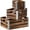 Brown 2, variant on Sintosin Rustic Small Wood Crates - Set of 3 Nesting Storage Boxes with Handles for Home Decor