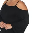 thumbnail image 5 of White Mark Women's Plus Size Cold Shoulder Ruffle Sleeve Top, 5 of 5